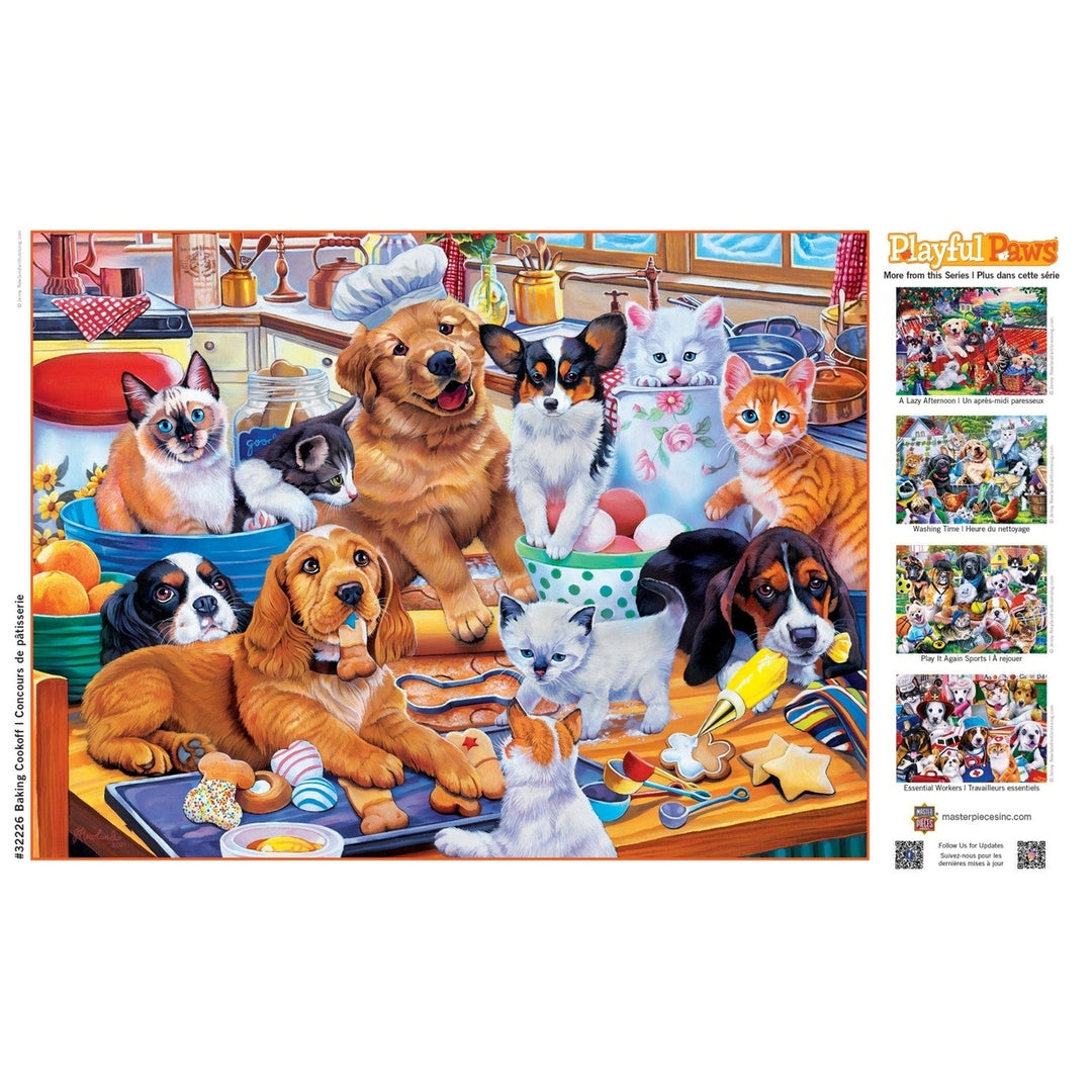 Playful Paws - Baking Cookoff 300 Piece EZ Grip Jigsaw Puzzle Image 4