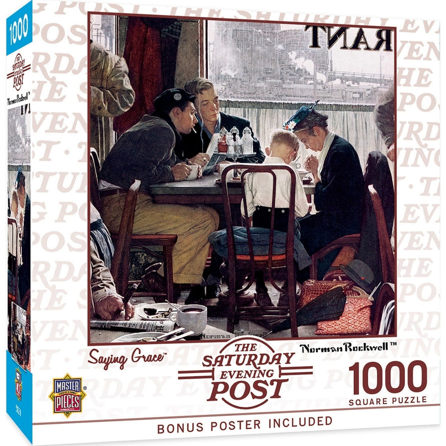 Saturday Evening Post - Saying Grace 1000 Piece Jigsaw Puzzle Image 1