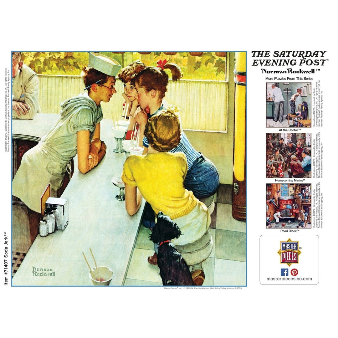 Saturday Evening Post - Soda Jerk 1000 Piece Jigsaw Puzzle Image 4