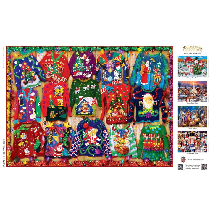 Seasons Greetings - Holiday Sweaters 1000 Piece Puzzle Image 4