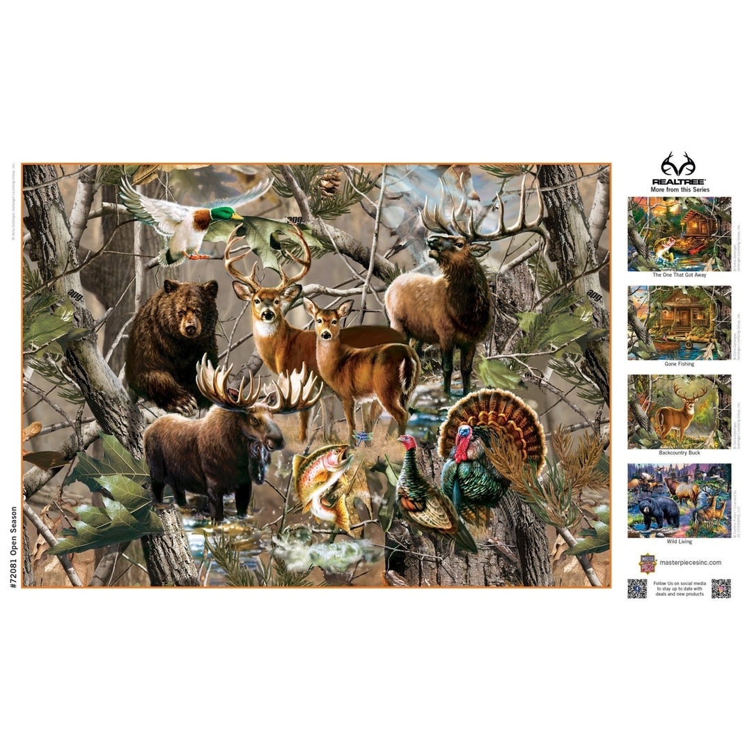 Realtree Open Season 1000 Piece Jigsaw Puzzle Dona Gelsinger Nature Art Image 4