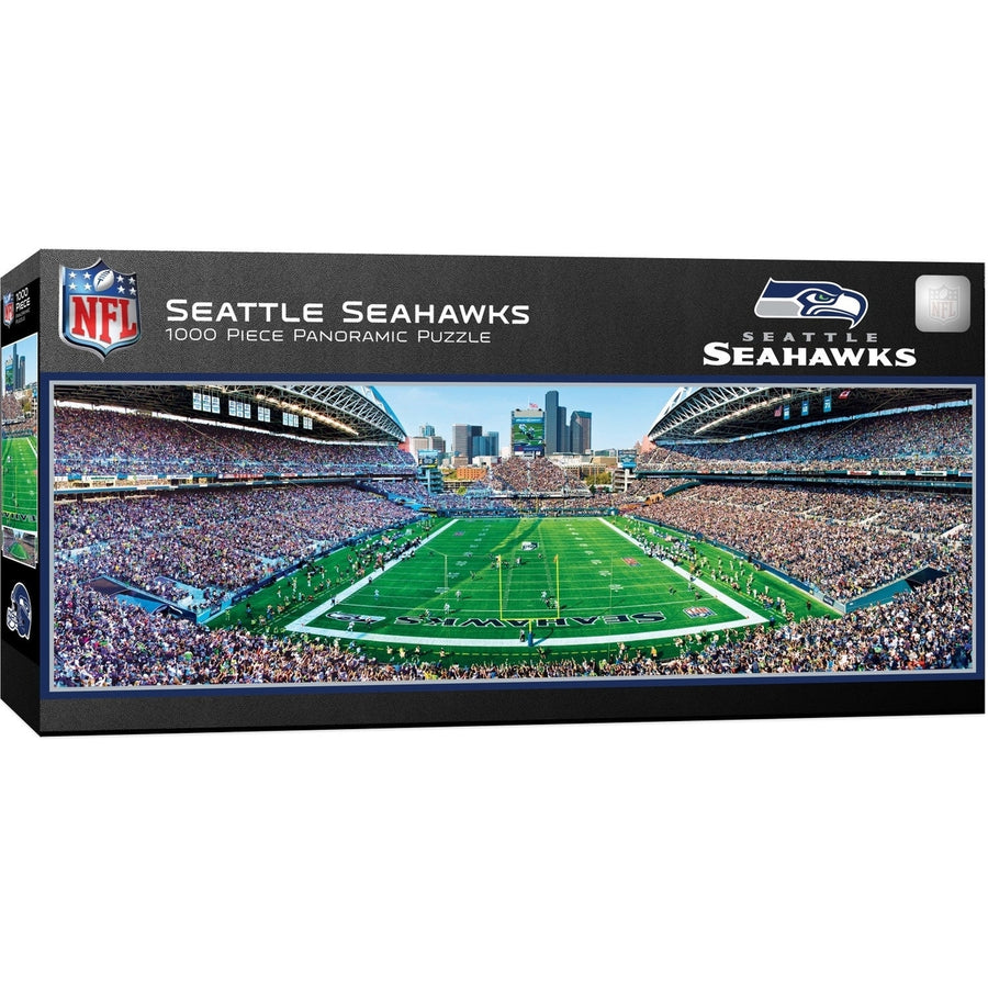 Seattle Seahawks 1000 Piece Jigsaw Puzzle Panoramic CenturyLink Field 13x39 Image 1