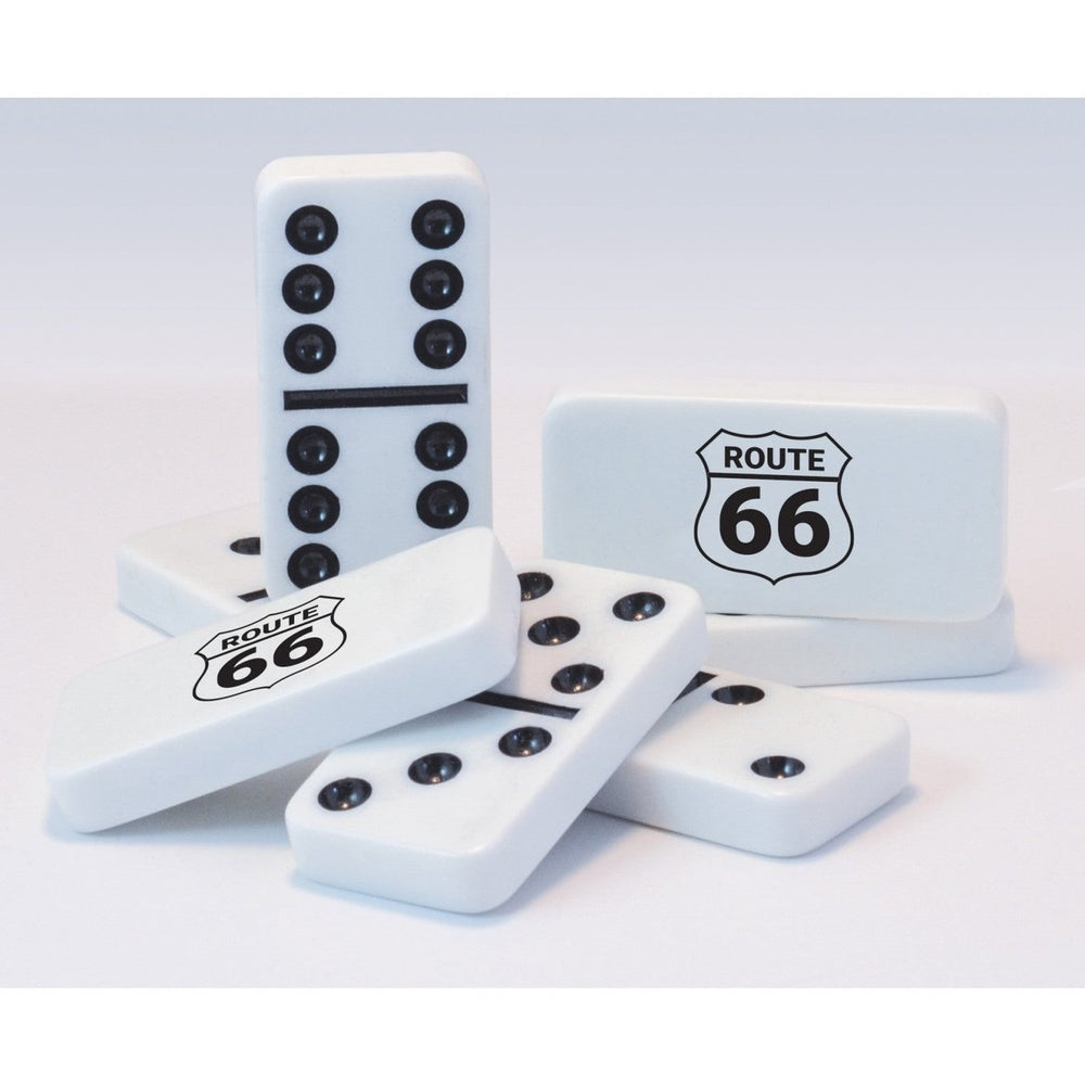 Route 66 Dominoes Set in Collectible Tin Officially Licensed 28 Resin Pieces Image 2