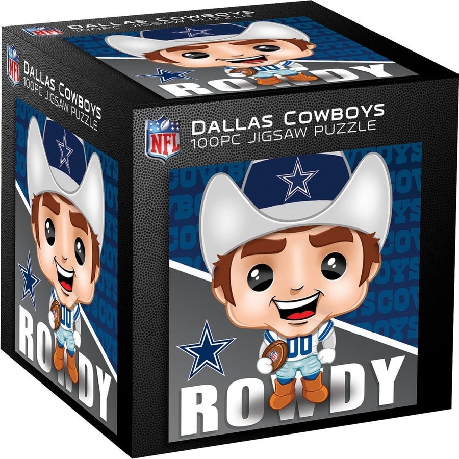 Rowdy Dallas Cowboys 100 Piece Jigsaw Puzzle 10x10 NFL Mascot Collectible Image 1