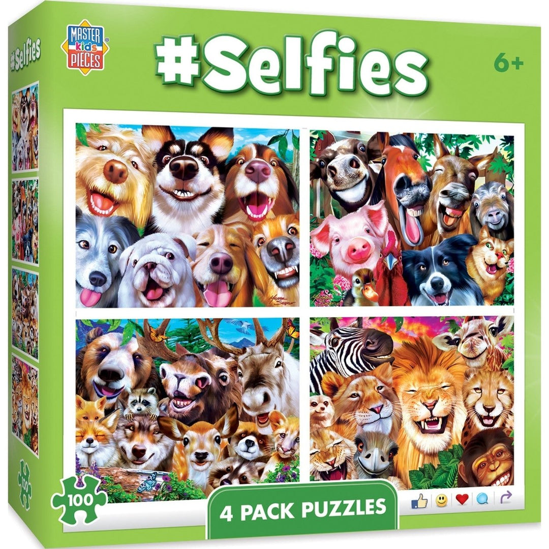 Selfies 4-Pack 100 Piece Puzzles Image 1