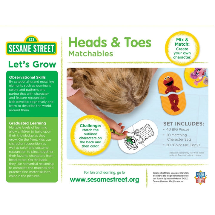 Sesame Street - Heads and Toes Matching Jigsaw Puzzles Image 3