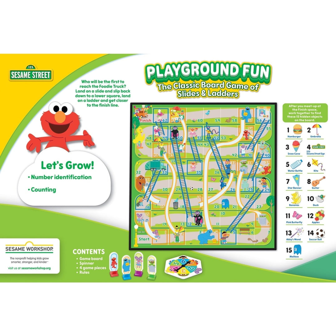 Sesame Street Playground Fun - Slides and Ladders Board Game Image 2