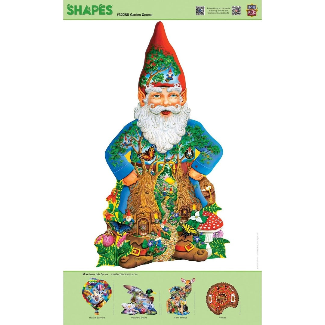 MasterPieces Garden Gnome 500 Piece Shaped Jigsaw Puzzle Eco-Friendly Chipboard Image 4