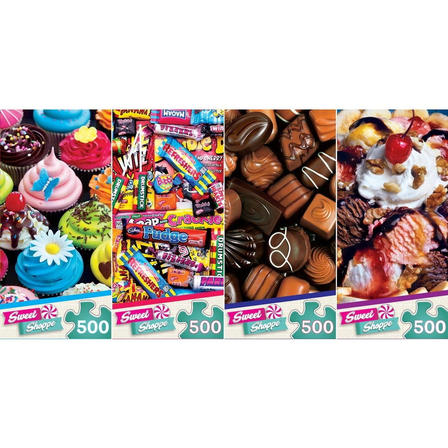 Space Savers - Sweet Shoppe 500 Piece Jigsaw Puzzle Bundle Image 1