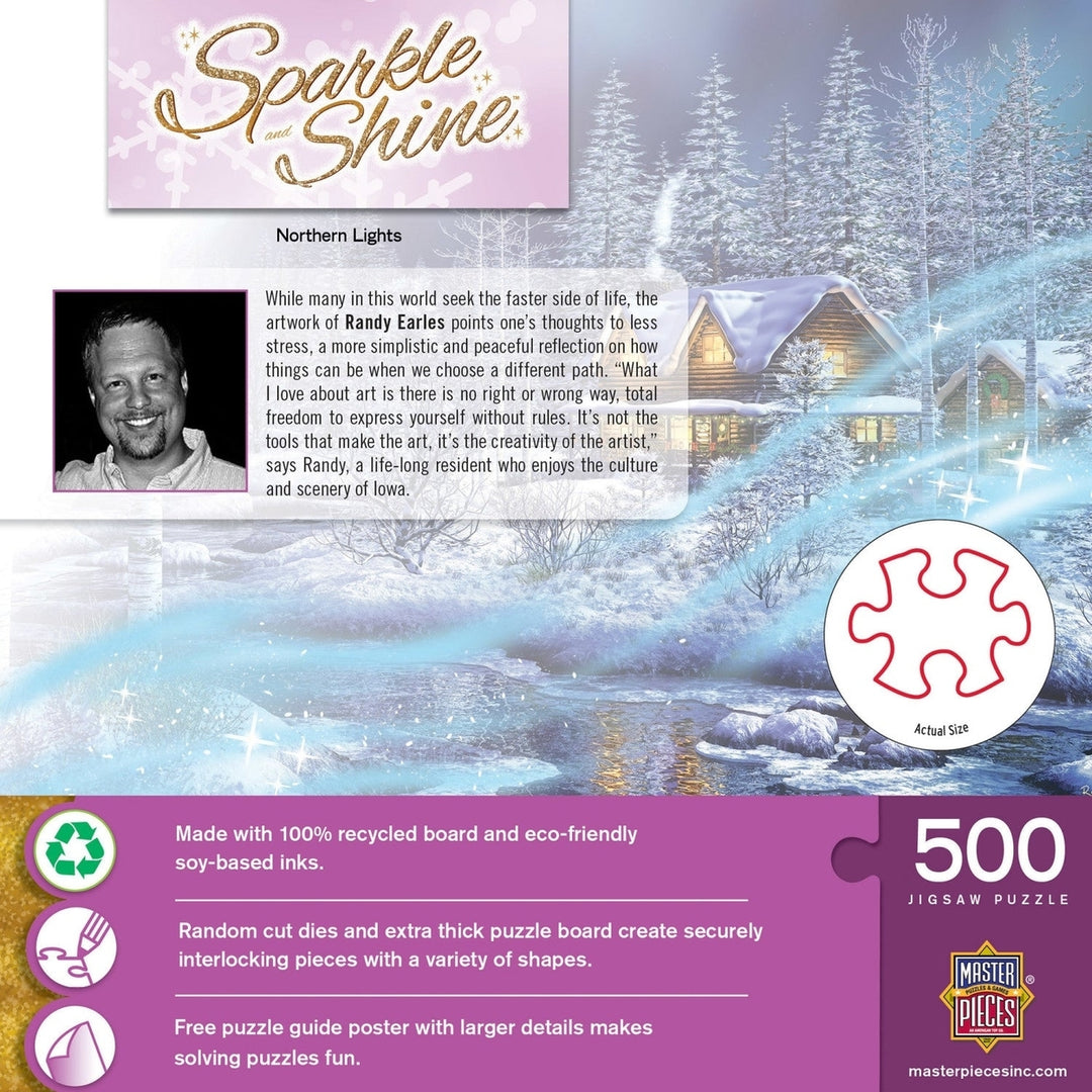 Sparkle & Shine - Northern Lights 500 Piece Glitter Puzzle Image 3