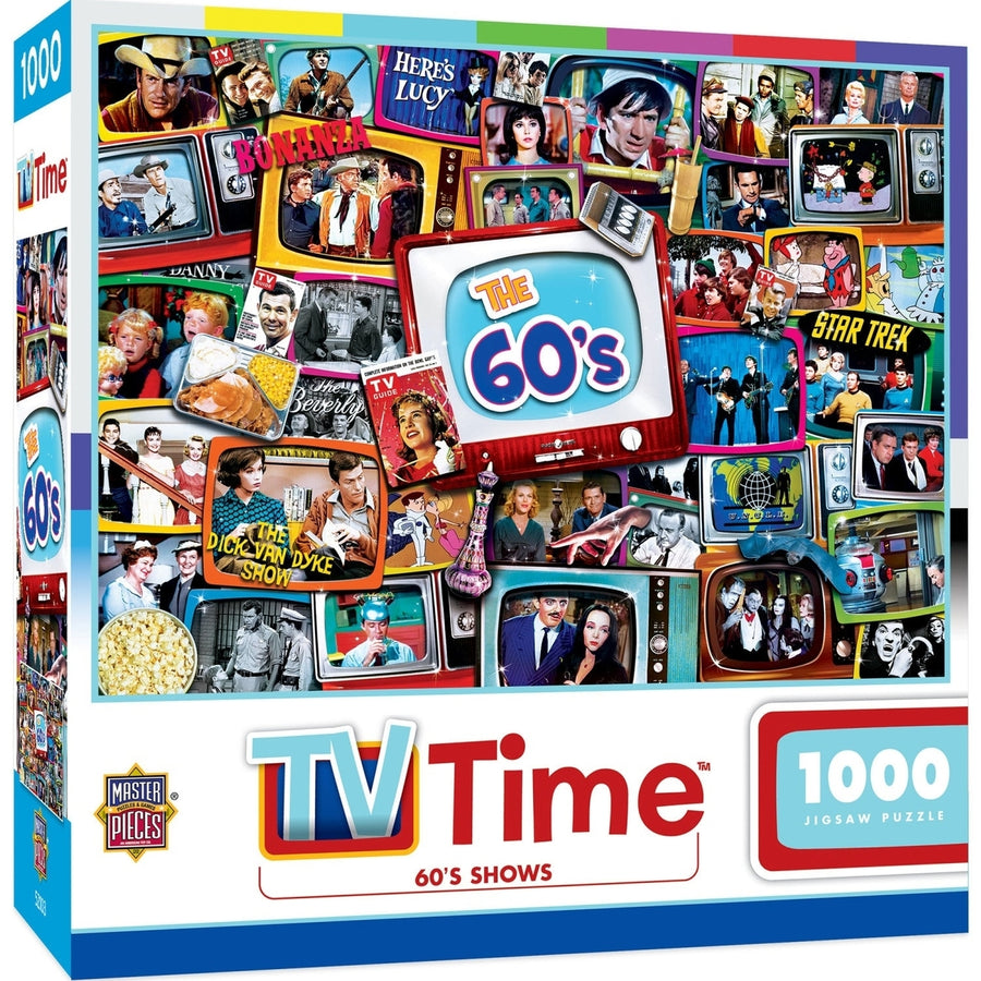 TV Time - 60s Shows 1000 Piece Jigsaw Puzzle Image 1