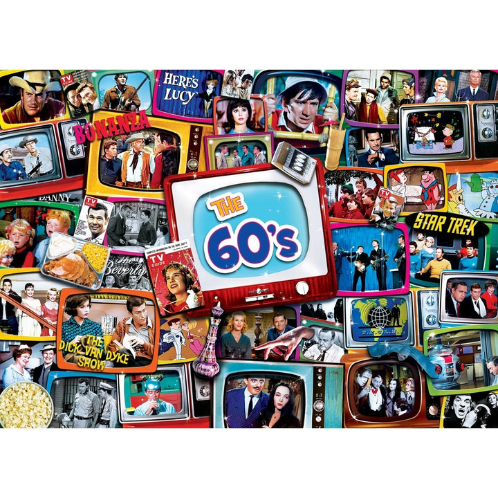 TV Time - 60s Shows 1000 Piece Jigsaw Puzzle Image 2