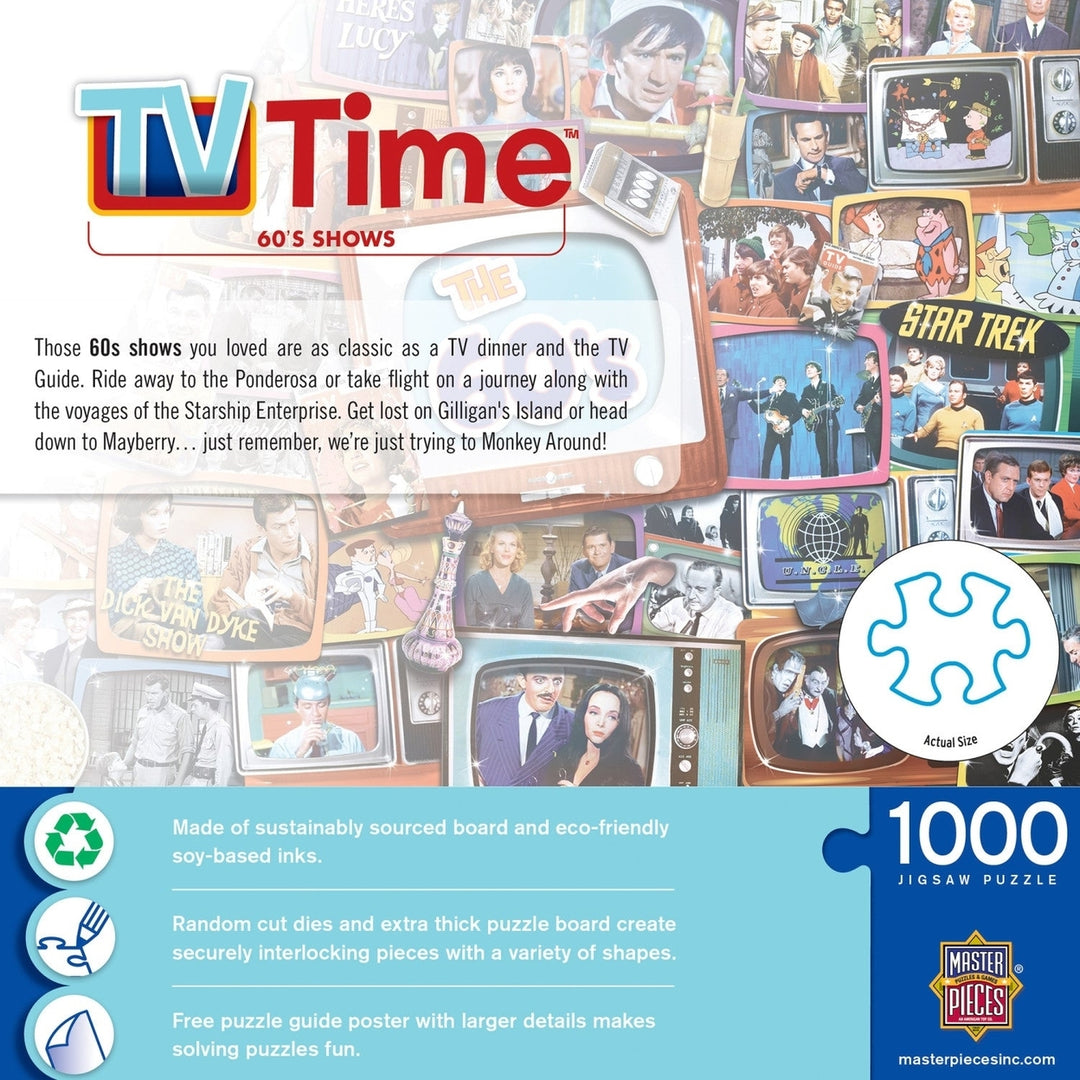 TV Time - 60s Shows 1000 Piece Jigsaw Puzzle Image 3