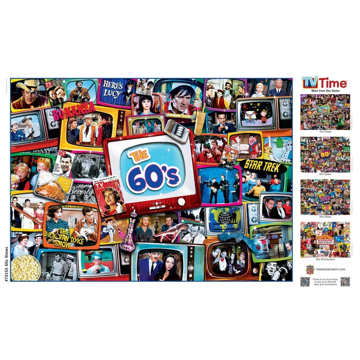 TV Time - 60s Shows 1000 Piece Jigsaw Puzzle Image 4