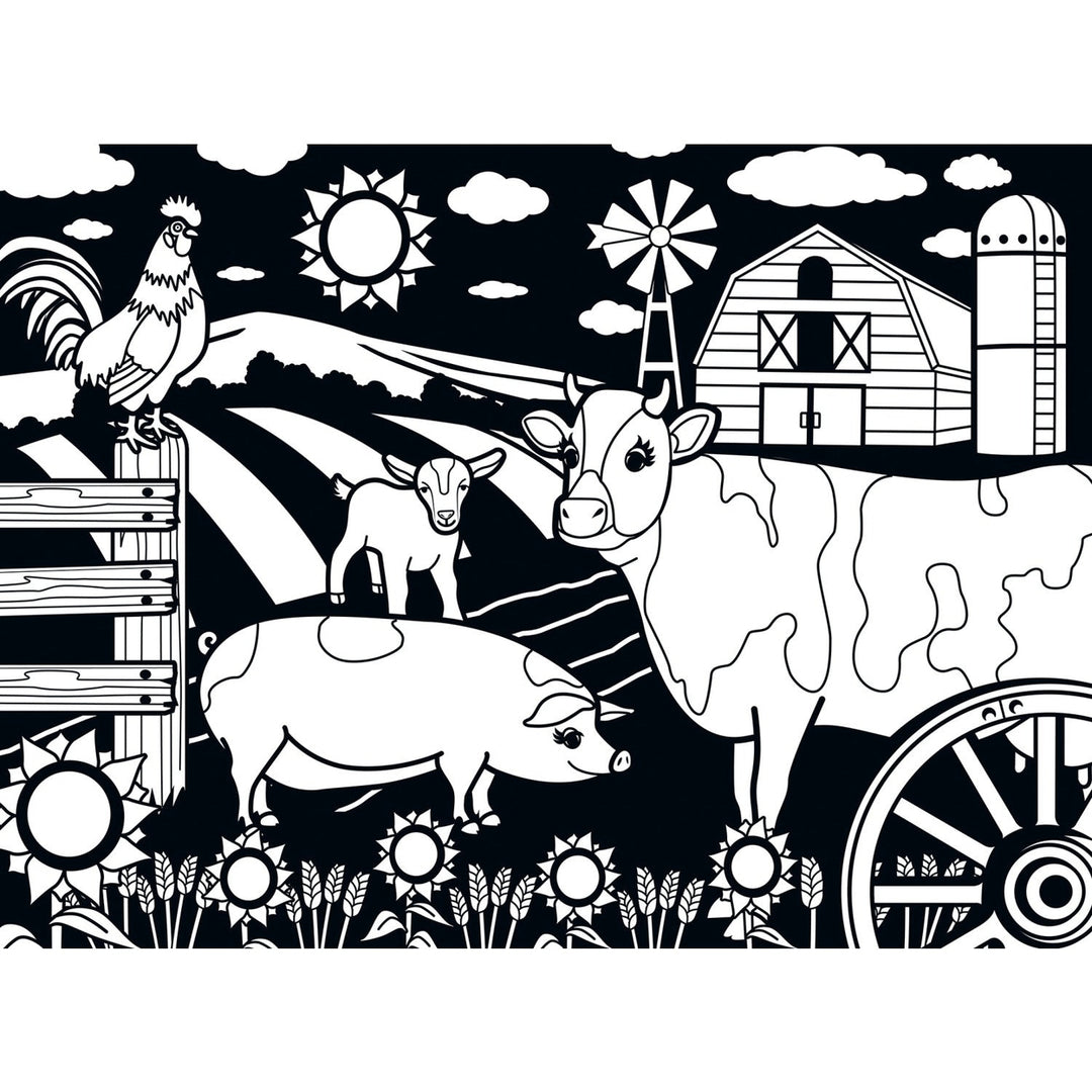 Velvet Coloring - Farm 60 Piece Jigsaw Puzzle Image 2