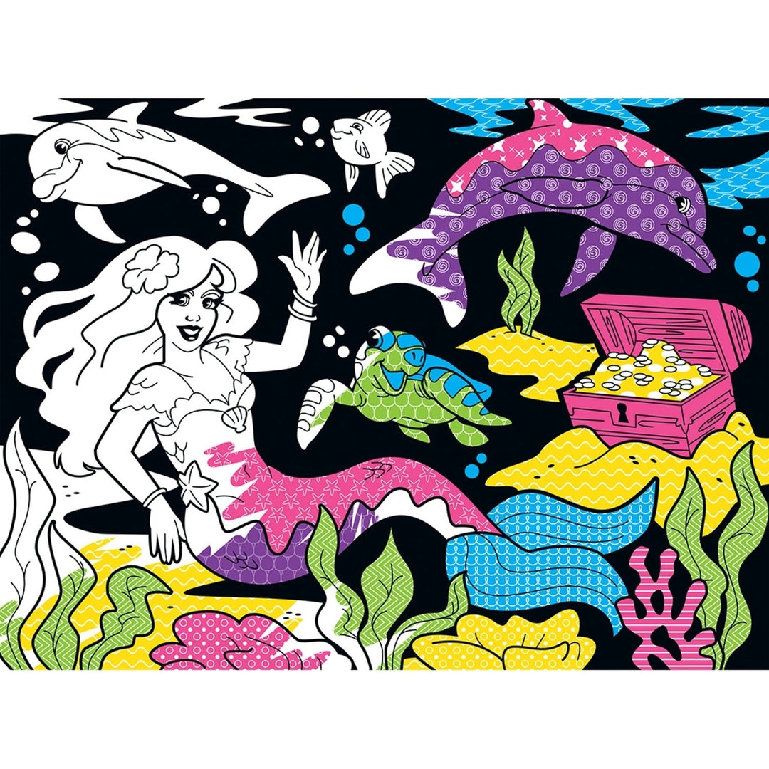 Velvet Coloring - Mermaid 60 Piece Jigsaw Puzzle Image 4