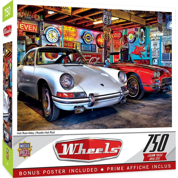 Wheels - Hot Rod Alley 750 Piece Jigsaw Puzzle Image 1