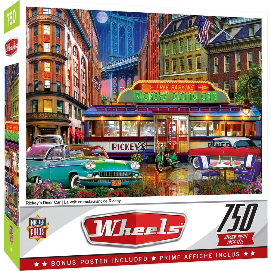 Wheels - Rickeys Diner Car 750 Piece Jigsaw Puzzle Image 1