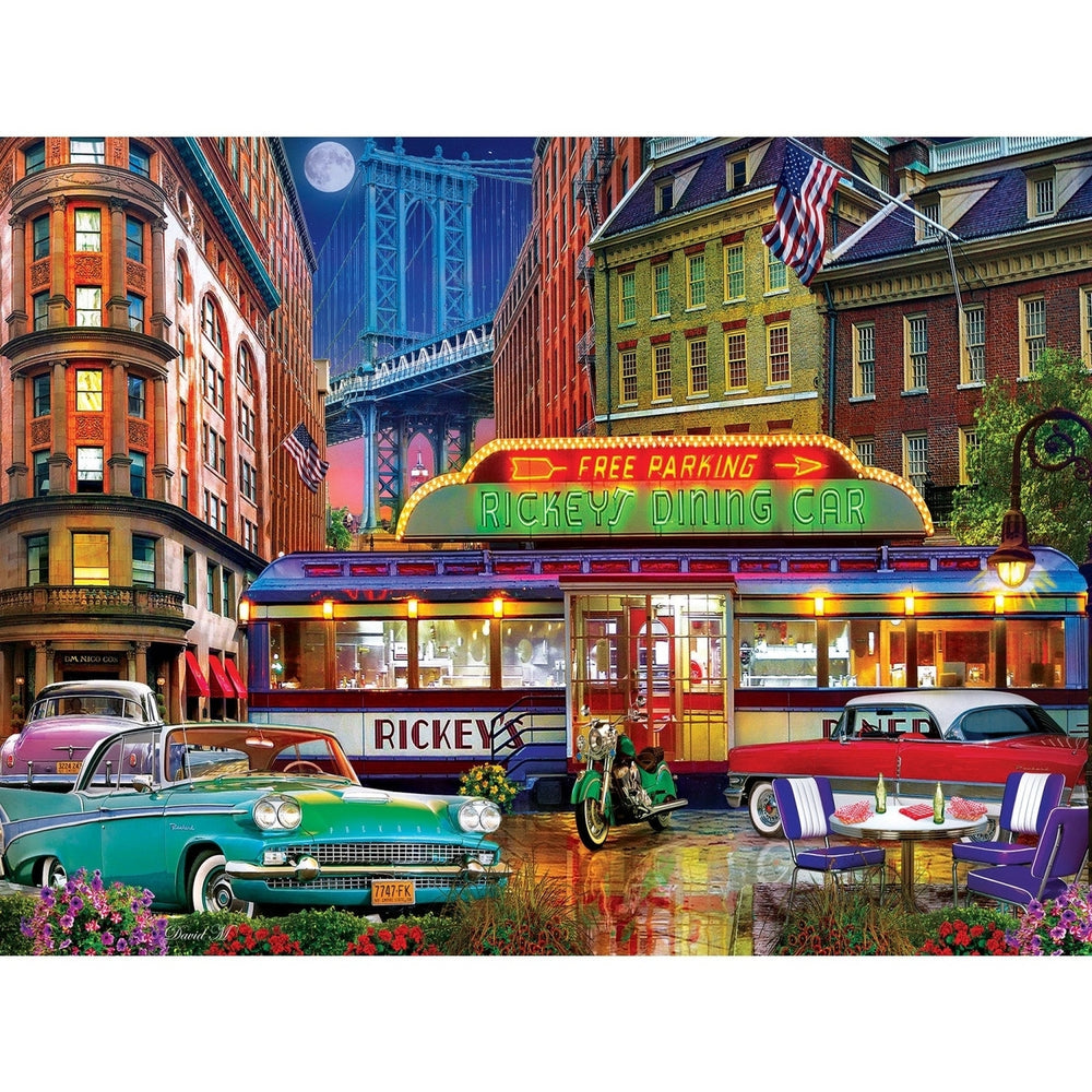 Wheels - Rickeys Diner Car 750 Piece Jigsaw Puzzle Image 2