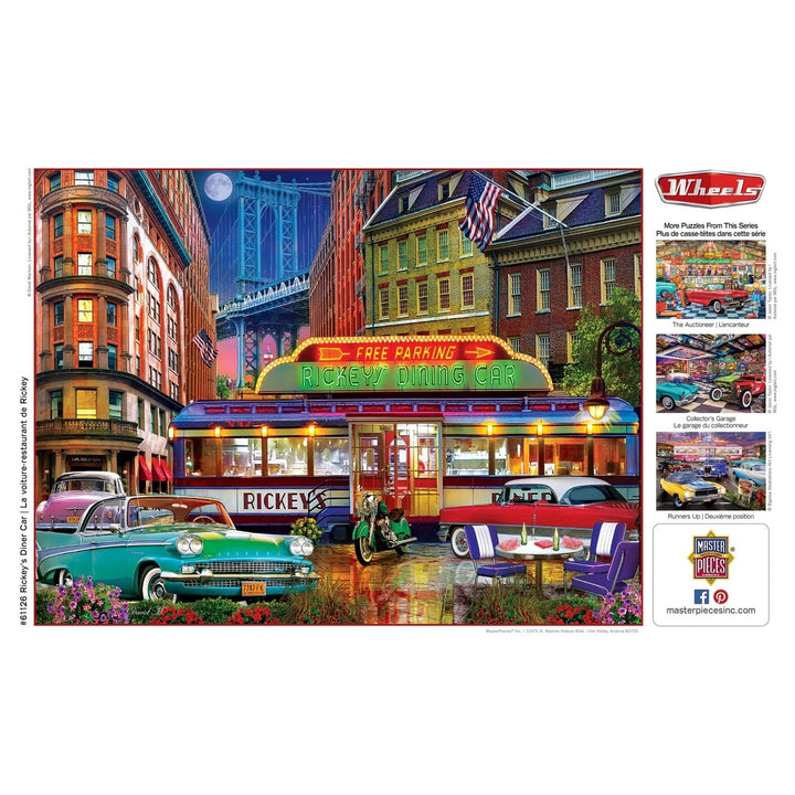 Wheels - Rickeys Diner Car 750 Piece Jigsaw Puzzle Image 4