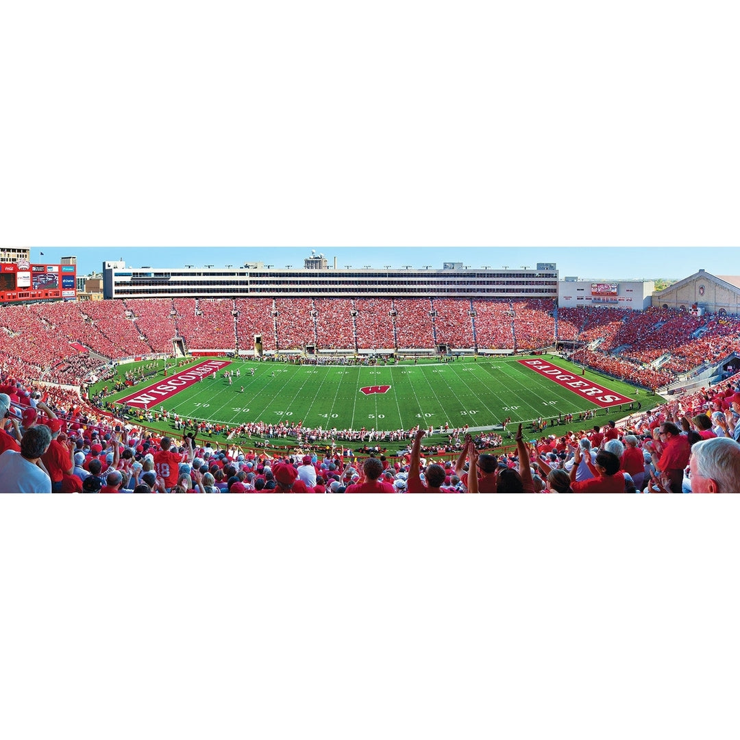 Wisconsin Badgers 1000 Piece Panoramic Jigsaw Puzzle Camp Randall Stadium Image 2