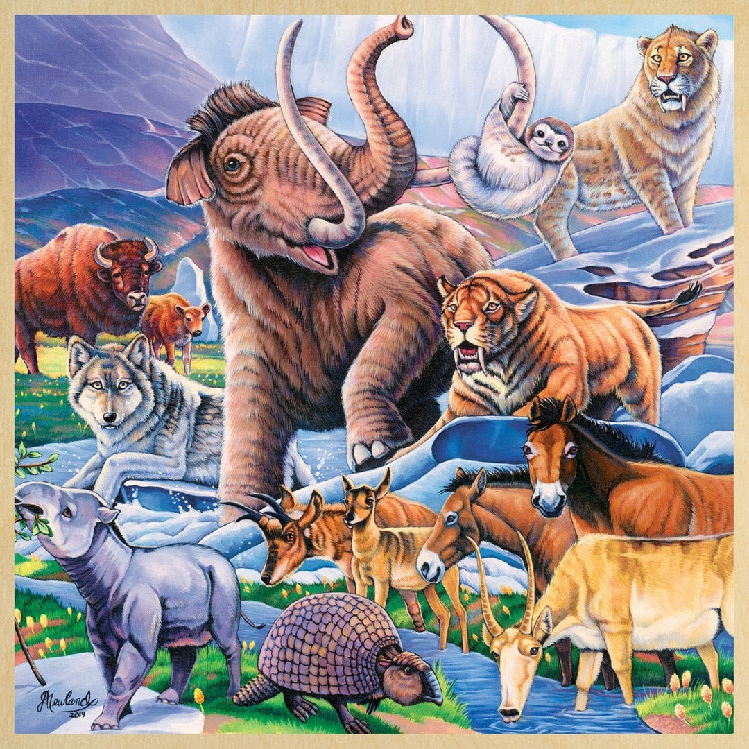 Wood Fun Facts - Ice Age Friends 48 Piece Wood Jigsaw Puzzle Image 2