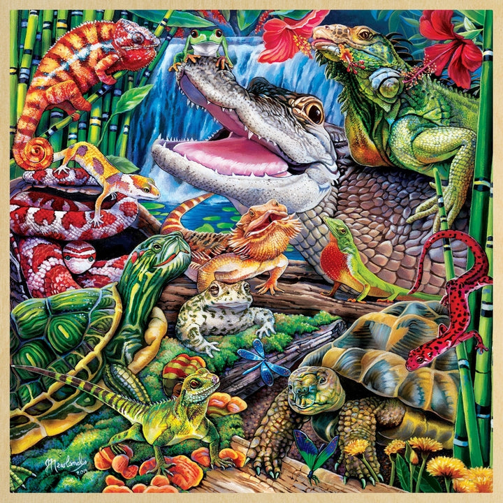 Wood Fun Facts - Reptile Friends 48 Piece Wood Puzzle Image 2