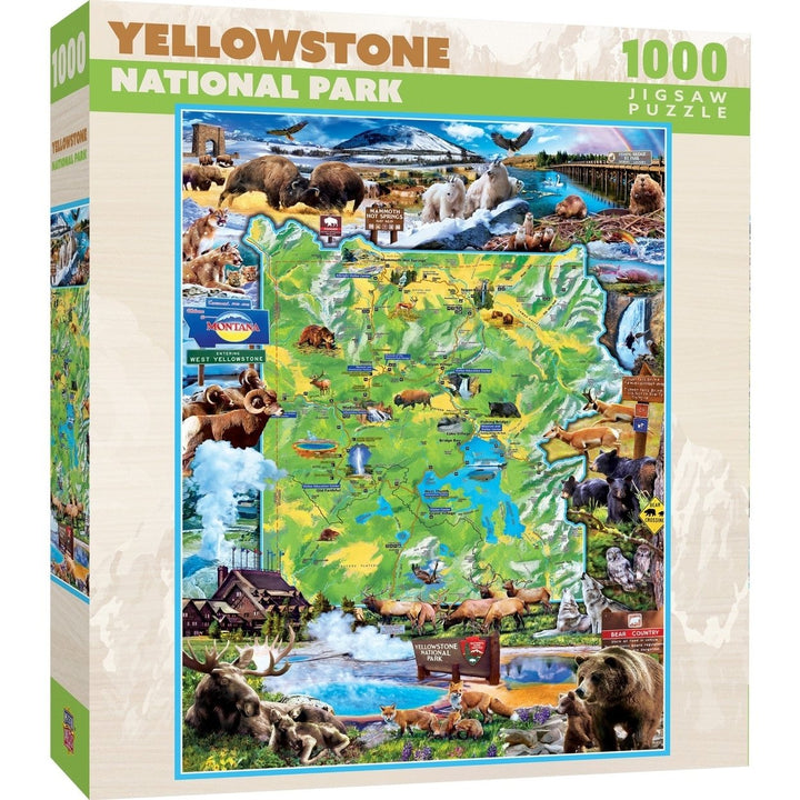 Masterpieces 1000 Piece Yellowstone National Park Puzzle Made from 100% Recycled Board Image 1