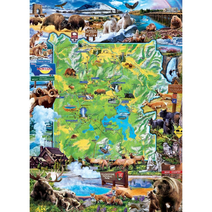 Masterpieces 1000 Piece Yellowstone National Park Puzzle Made from 100% Recycled Board Image 2