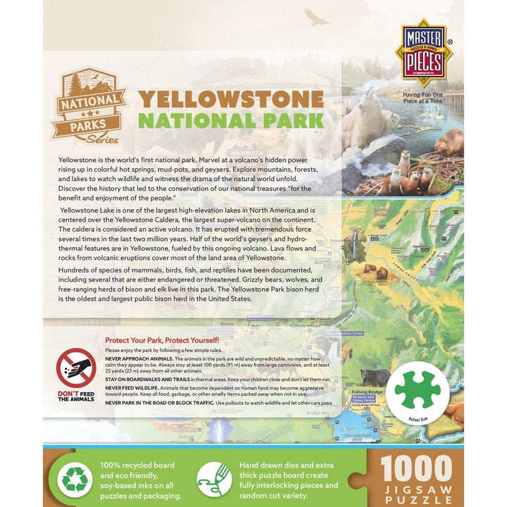 Masterpieces 1000 Piece Yellowstone National Park Puzzle Made from 100% Recycled Board Image 3