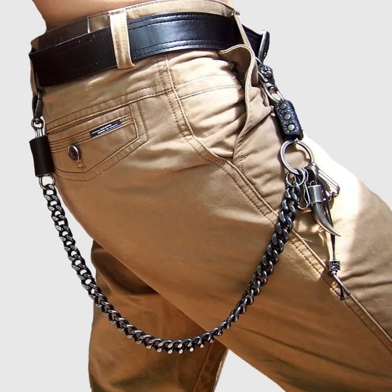 Wallet Chain Biker Hip Hop Punk Bullet Skull Pant ChainHeavy Waist Chain Suitable for Belt LoopPurse and Wallet Image 4