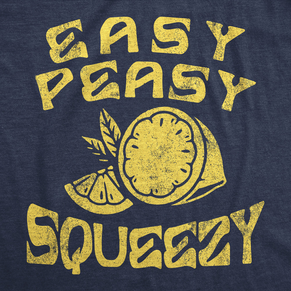 Mens Easy Peasy Lemon Squeezy T Shirt Funny Relaxed Lemons Saying Joke Tee For Guys Image 2