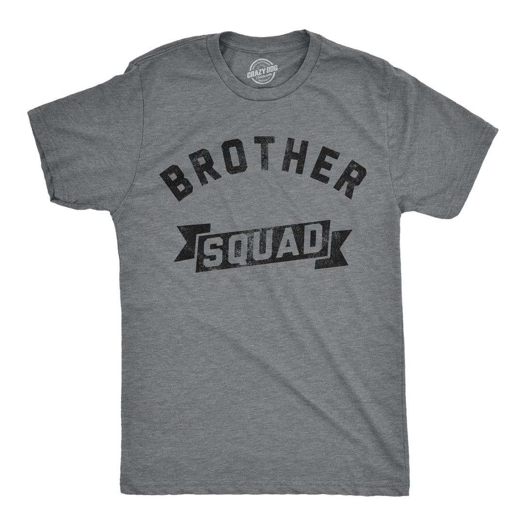 Mens Brother Squad T Shirt Funny Awesome Bro Sibling Joke Tee For Guys Image 1