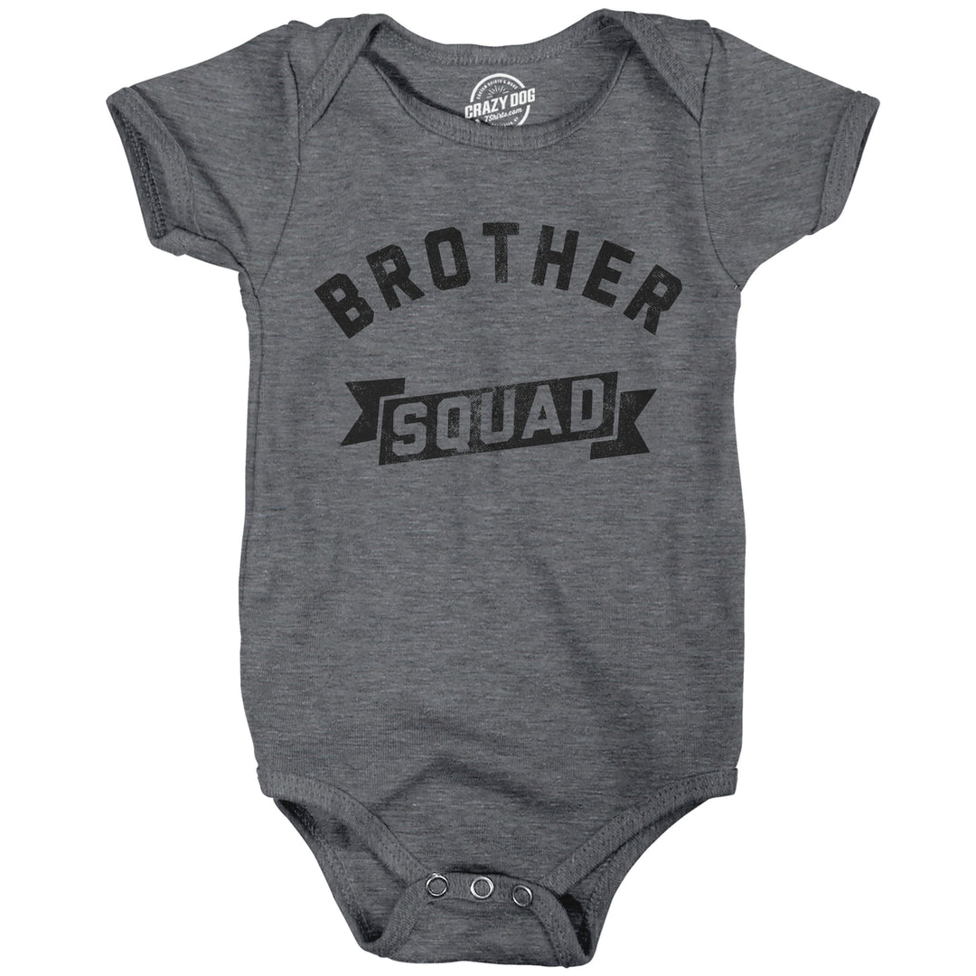 Brother Squad Baby Bodysuit Awesome Bro Sibling Joke Jumper For Infants Image 1