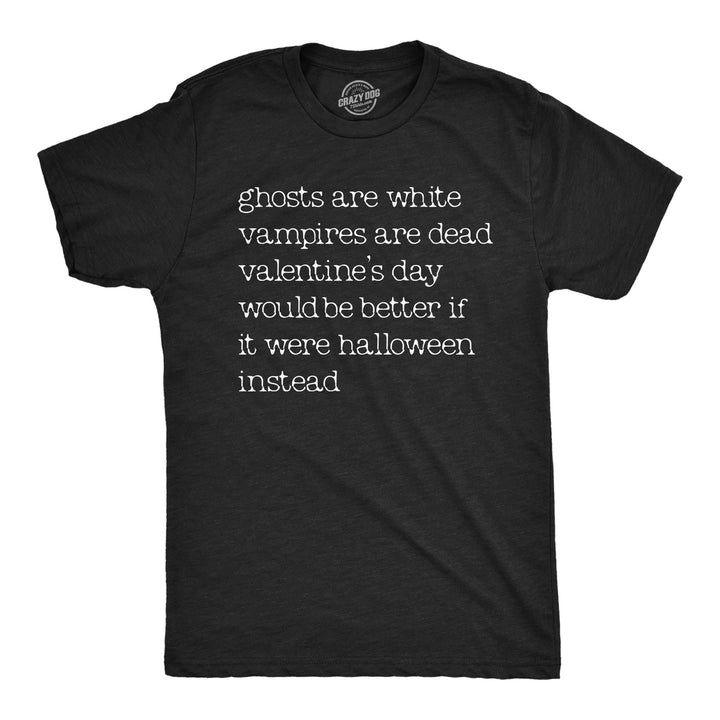 Mens Valentines Day Halloween Poem T Shirt Funny Valentine Spooky Season Lovers Joke Tee For Guys Image 1