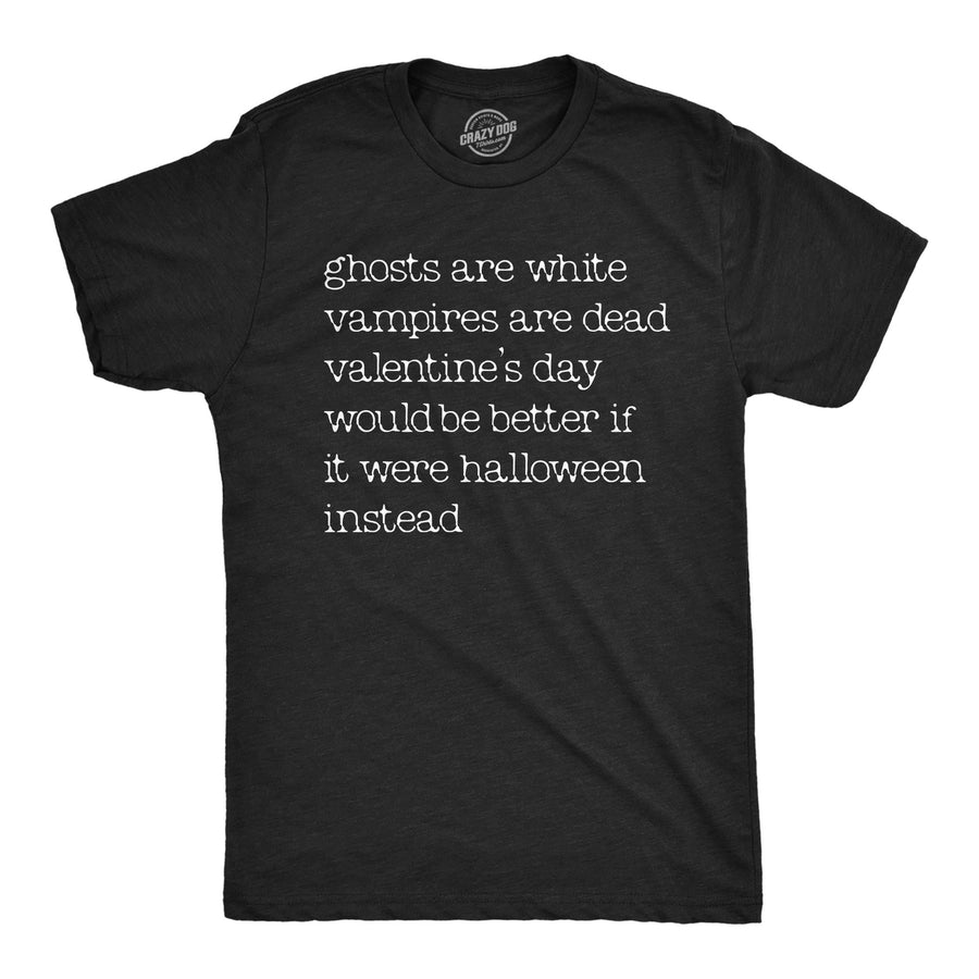 Mens Valentines Day Halloween Poem T Shirt Funny Valentine Spooky Season Lovers Joke Tee For Guys Image 1