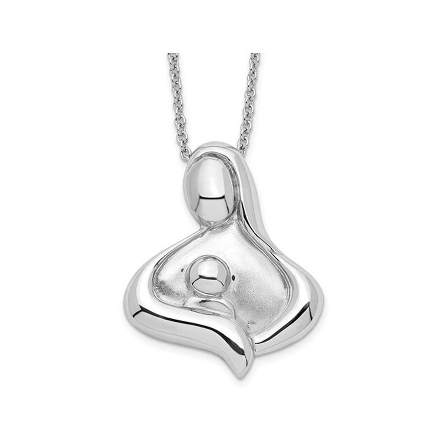 Maternal Bond Pendant Necklace in Sterling Silver with Chain Image 1