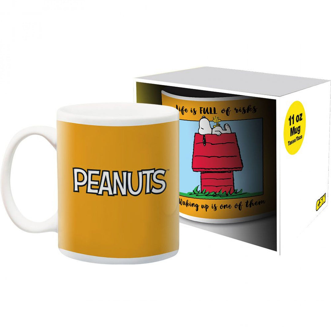 Peanuts Life is Full of Risks 11 oz Ceramic Mug Image 1