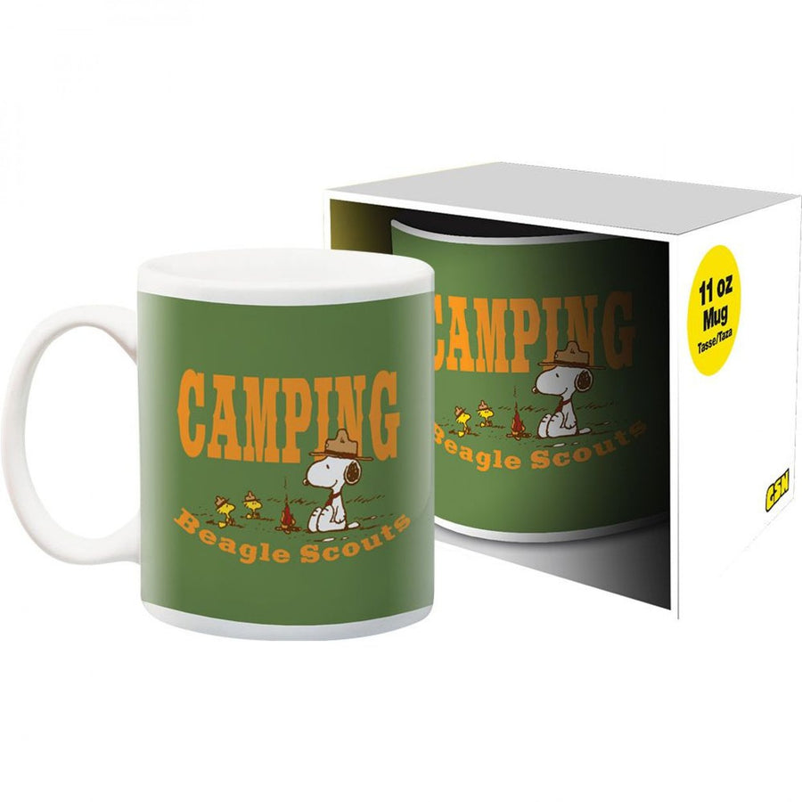 Peanuts Beagle Scouts Camping 11oz Ceramic Mug Image 1