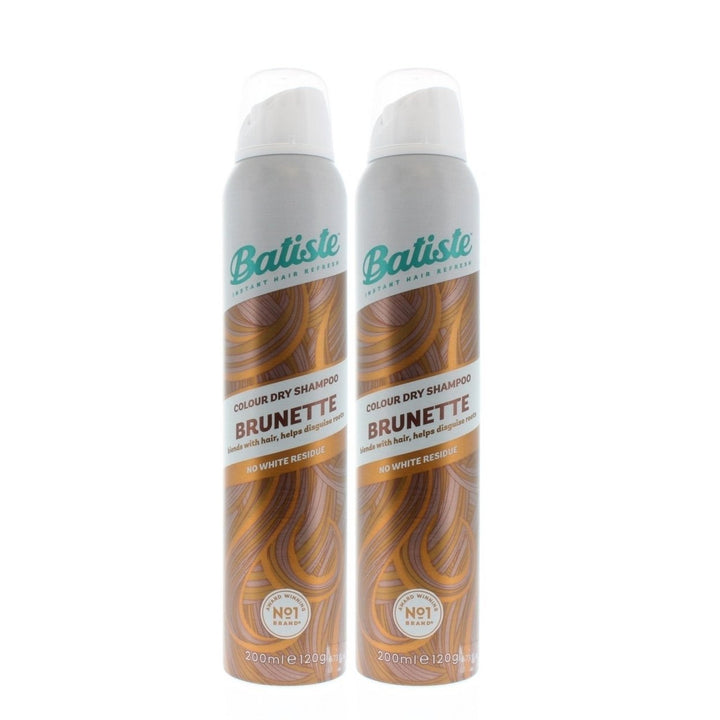 Batiste Dry Shampoo Brunette 200ml 2-Pack Instant Hair Refresh Color Formula Image 1