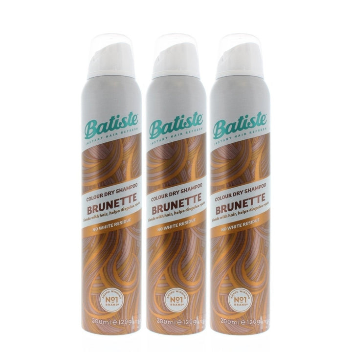 Batiste Dry Shampoo Brunette 200ml Color Instant Hair Refresh 3-Pack Image 1