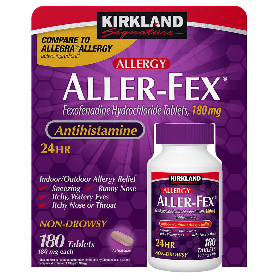 Kirkland Signature Aller-Fex 180 mg. 180 Tablets Image 1