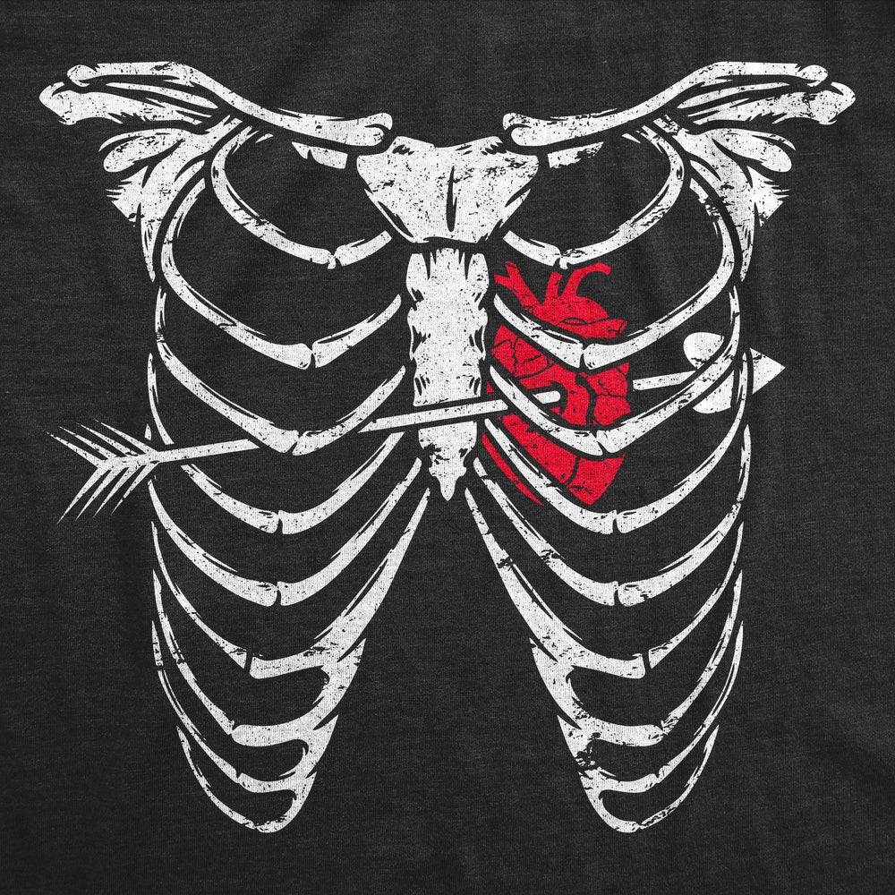 Mens Funny T Shirts Ribcage Arrow Heart Valentines Day Graphic Tee For Men Image 2