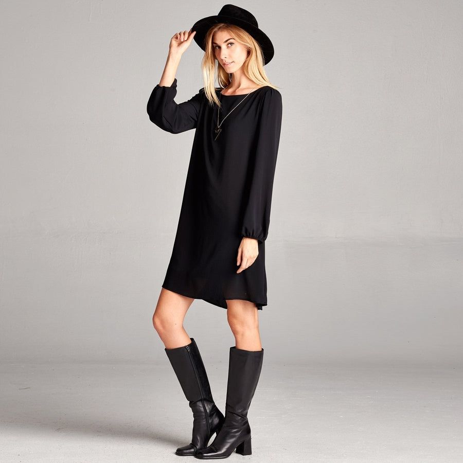 Classic Crepe Shift Dress Image 1