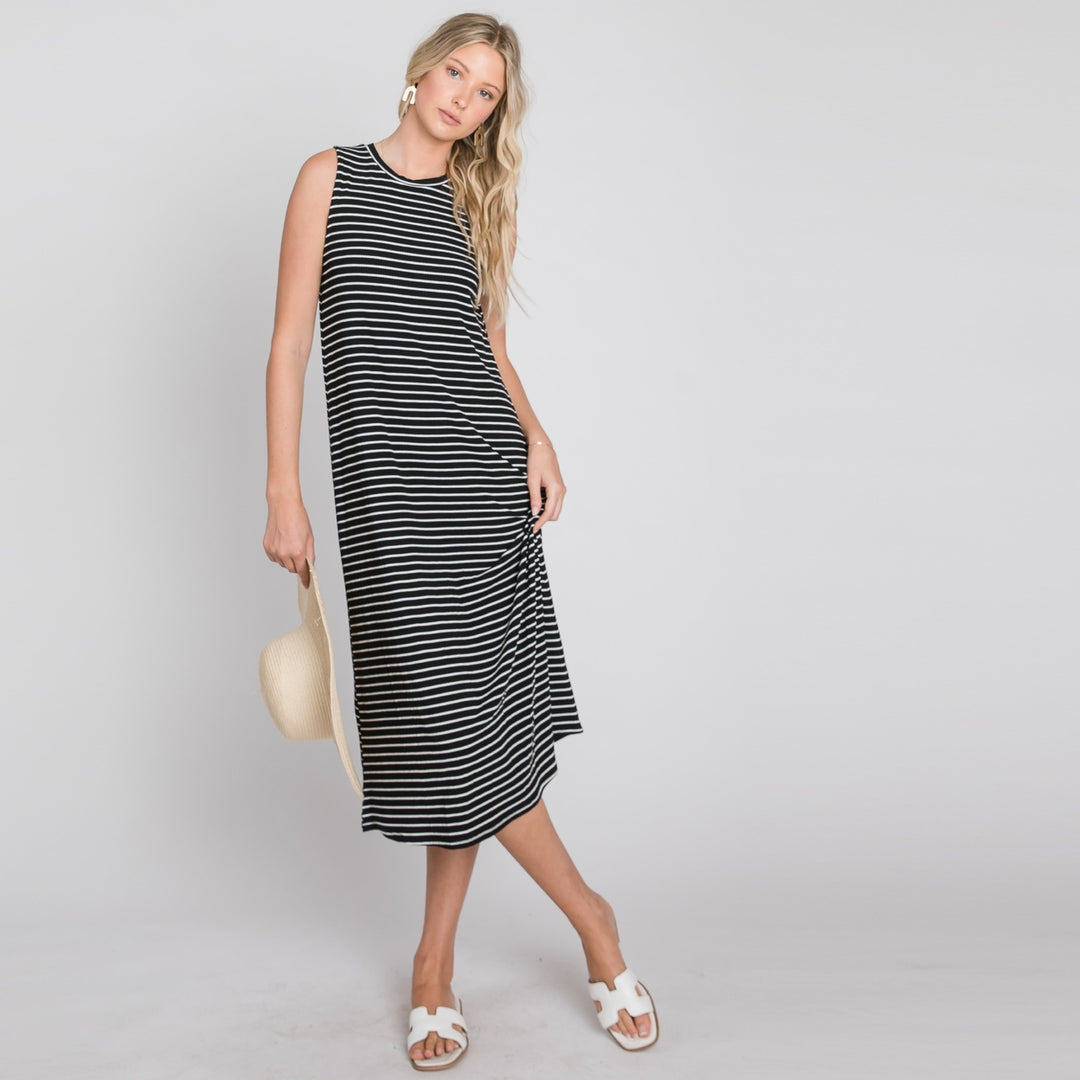 Classic Stripe Midi Dress Image 4