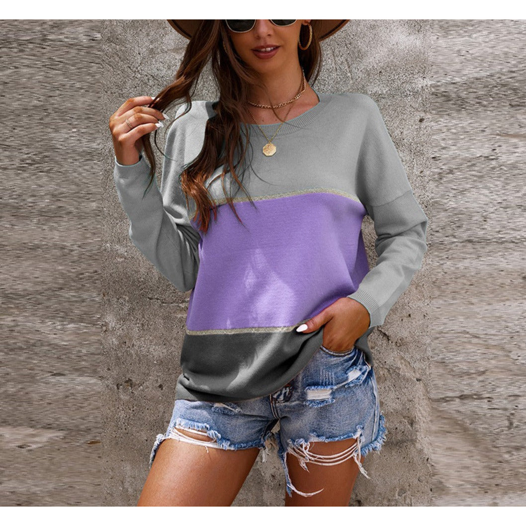 Colorblock Long Sleeve Sweater Image 1