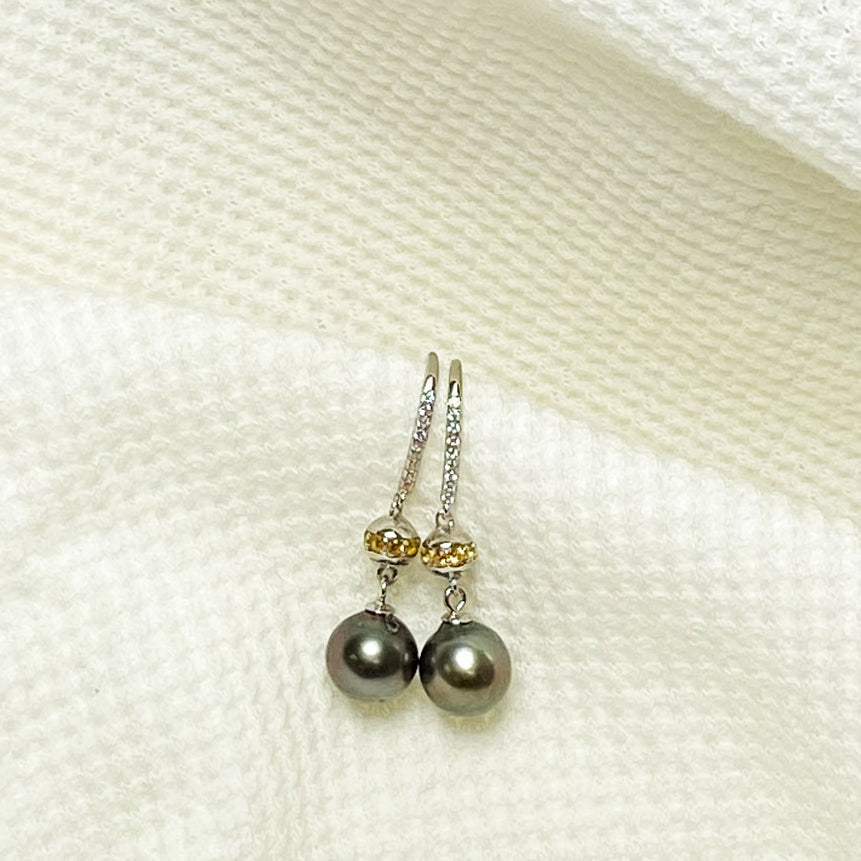 Chloe Tahitian Pearl Drop Earrings Image 1