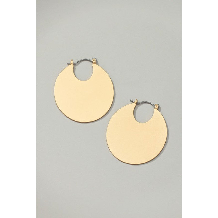 Clean metal disk earrings Image 1