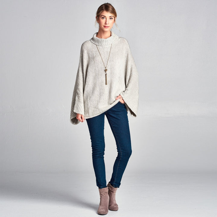 Cowl Neck Bell Sleeve Sweater Image 3