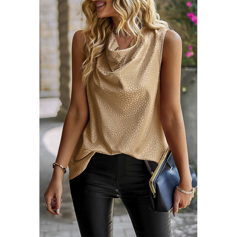 Cowl Neck Fancy Top Image 10